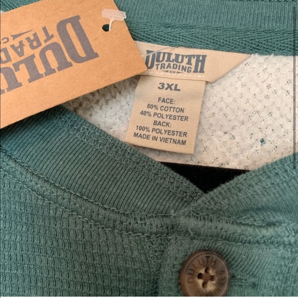 Duluth Trading Burly Thermal Sherpa Lined Henley - Picture 5 of 5